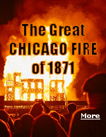In the Great Chicago Fire of 1871, most of the city was destroyed by the blaze. The fire was so enormous it actually leapt across the river. One-third of the city's population of 300,000 were left homeless and at least 300 people died. 
